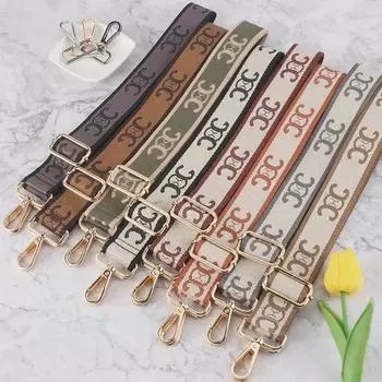 Регулируемые 38-миллиметровые плечевые ремни для рюкзака из полиэстера и парчи в этническом стиле Gun Black Buckle