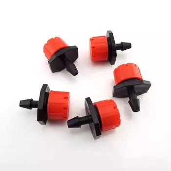 Регулируемые 8-отверстия микрокапельные разбрызгиватели капельницы для полива 1/4 капельницы с потоком эмиттера для системы полива 20pcs