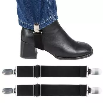 Регулируемые эластичные зажимы для ботинок, ремни для ботинок, ветрозащитный зажим для затягивания брюк для верховой езды на открытом воздухе, фиксаторы штанин мотоциклетных брюк CHINA