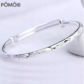 Регулируемые браслеты и браслеты из стерлингового серебра 925 пробы со звездами для женщин, подарок на День Святого Валентина, S-B62