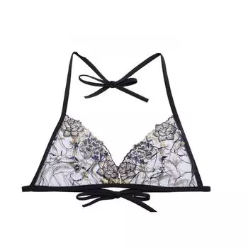 Регулируемые бретели-бандажи с открытой спиной, цветочные женские бюстгальтеры, вышитое сексуальное нижнее белье