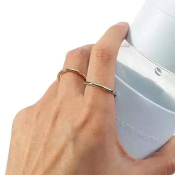 Регулируемые Двойные Шарики Открытые Медные Золотые Мужские Серебряные Кольца Унисекс Медное Кольцо Ювелирные Изделия Кольцо Совместное