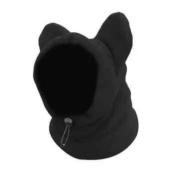 Регулируемые флисовые шапки для собак однотонные головные уборы для собак милые теплые шапки для собак весна S