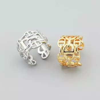 Регулируемые кольца из нержавеющей стали для женщин, винтажные геометрические звенья цепи, открытые кольца для пальцев, мужские украшения для вечеринок в стиле панк resizable серебряный