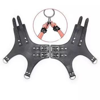 Регулируемые кожаные подвесные манжеты на щиколотке и запястье, БДСМ, связывание, удерживающие наручники, секс-игрушки, 1 пара