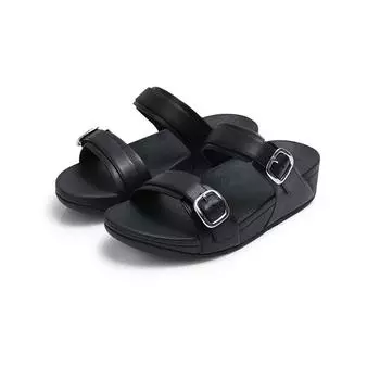 РЕГУЛИРУЕМЫЕ КОЖАНЫЕ ШЛЕПАНЦЫ LULU/ES7-090/Все черные 37