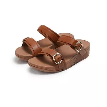 РЕГУЛИРУЕМЫЕ КОЖАНЫЕ ШЛЕПАНЦЫ LULU/ES7-592/Светло-коричневый 37