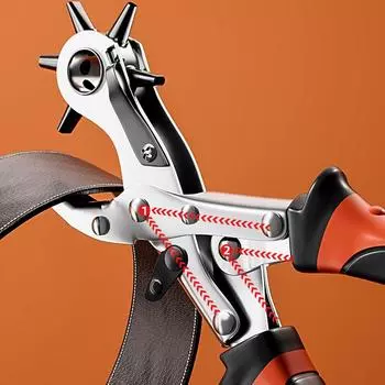 Регулируемые круглые/овальные плоскогубцы для прокалывания отверстий, прочный кожаный ремешок, инструмент для прокалывания отверстий для бумажных карт