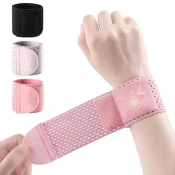 Регулируемые напульсники Поддержка запястья для фитнеса Тяжелая атлетика Защитный напульсник Спорт Фитнес Компрессионные ремни Карпальный туннель 1pc серый