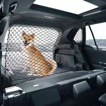 Регулируемые натяжные ремни Автомобильный изоляционный барьер Сетевая защита багажника для домашних животных Style1 чёрный