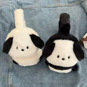 Регулируемые наушники с изображением собаки Pacha Cartoon: Зимние средства защиты органов слуха для пар — идеально подходят для езды на открытом воздухе и согревают от замерзания. One Size чёрный