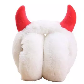 Регулируемые наушники складные подарки зимние наушники для девочек детские плюшевые зимние уличные утеплители для ушей с рожками рождество