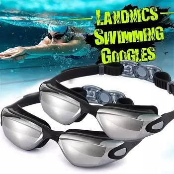 Регулируемые очки без протечек воды Google с УФ-защитой, противотуманные спортивные очки для плавания и серфинга для взрослых 1 Pcs