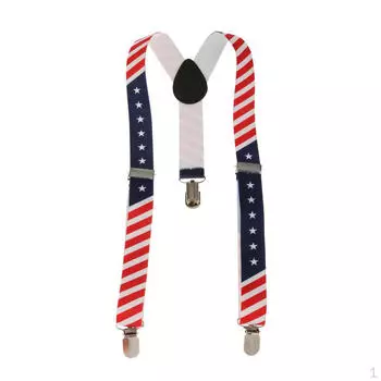 Регулируемые подтяжки унисекс из лямок с принтом для детей