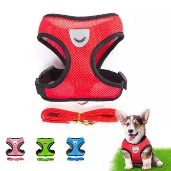 Регулируемые поводки для домашних животных, ошейники, жилеты, веревки для домашних животных, модные, моющиеся, удобные, прочные M красный