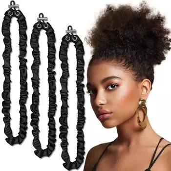 Регулируемые повязки для волос Высокая эластичность 2 в 1 Шелковые резинки для волос Завязка Очень длинные резинки для волос Нескользящая повязка Толстые Вьющиеся волосы