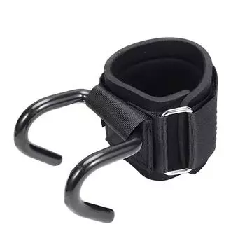 Регулируемые прочные стальные крючки с крючками, ремни для тяжелой атлетики, силовые тренировки, тренажерный зал, фитнес, черные ремни для поддержки запястий