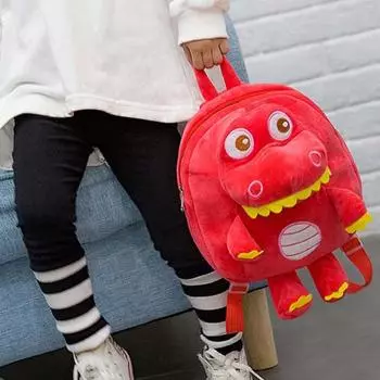 Регулируемые ремни динозавр детский рюкзак кавайный мультфильм школьная сумка плюшевая кукла сумка для девочек синий