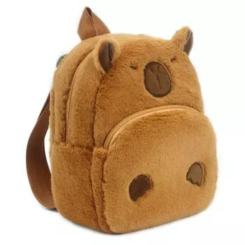 Регулируемые ремни мультфильм школьная сумка корейский стиль студенческая сумка книга Capybara плюшевый рюкзак подарки коричневый