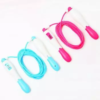 Регулируемые скакалки со счетчиком для фитнеса, тонкая скакалка для подсчета скорости, губчатая ручка, проволочная скакалка синий