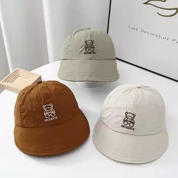 Регулируемые солнцезащитные козырьки, хлопковая шляпа для мальчиков и девочек, новая детская кепка, летняя детская кепка бежевый