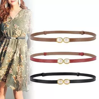Регулируемые тонкие ремни с жемчужными аксессуарами для женщин, узкие ремни для платьев, женские ремни для джинсов 52-96cm