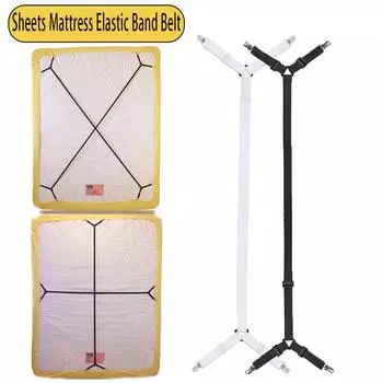 Регулируемые треугольные эластичные подтяжки, держатель для ремней, зажим для простыней, чехлов для матрасов, подушек для дивана, эластичная лента, пояс White-1Pcs