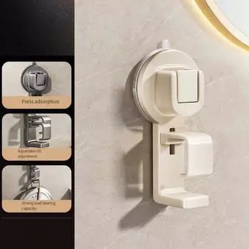 Регулируемые вешалки для полотенец Присоска Стойка для хранения в ванной Прочный крючок для умывальника белый