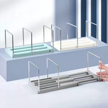 Регулируемые выдвижные подставки для книг, нескользящие, расширяемые, настольные, книжные полки, классные комнаты серый