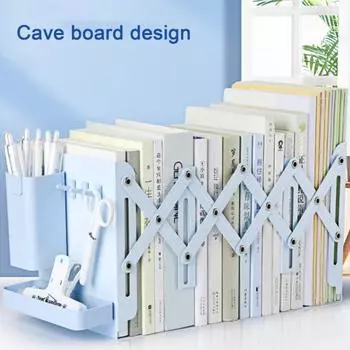 Регулируемые выдвижные подставки для книг с 3 разделителями Металлические подставки для книг Тяжелая книга Расширяемая белый