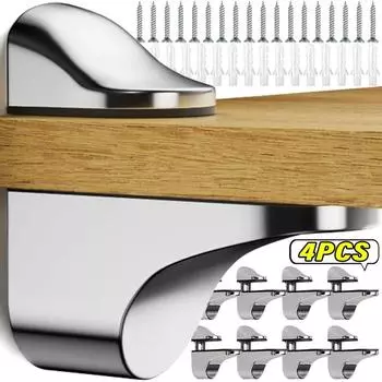 Регулируемые зажимы для держателей стеклянных полок, кронштейны для полок в ванной, держатели для полок из дерева, кронштейны для полок, хозяйственные принадлежности 1PC