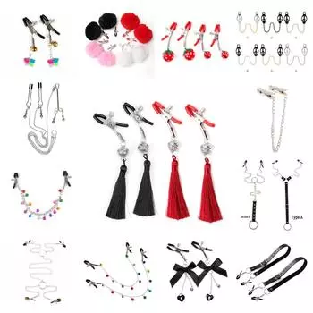 Регулируемые зажимы для сосков Bow Palace Bell - Разнообразие SM Игрушек для взрослых Single Bell Clamp (Random Color)