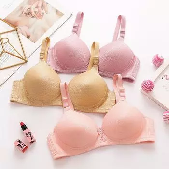 Регулируемые женские модели для маленькой груди, осенние и зимние модели без стальных колец, тонкие модели показывают небольшой размер, удобные 36AB абрикосовый