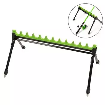 Регулируемый 2-секционный держатель для удочки из цинкового сплава с 4 ножками 12 holes