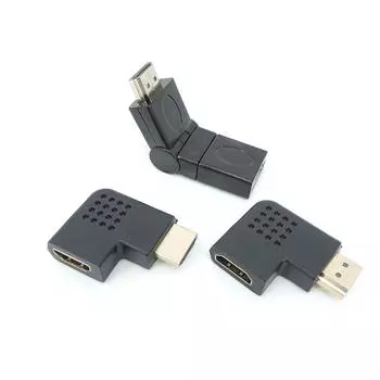 Регулируемый 90 270 градусов HDMI-совместимый мужской женский разъем адаптер видеокабель штекер удлинитель конвертер для HDTV Tv 4K package 1