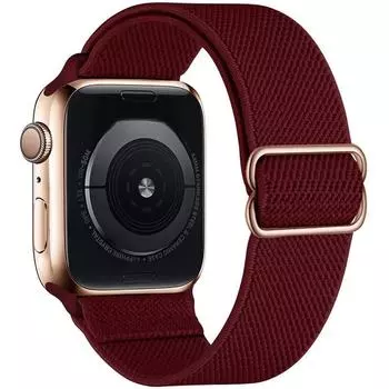 Регулируемый эластичный нейлоновый ремешок для iWatch S10/8/7 (46ММ) и S9 (42MM) 42/44/45/46mm (S1-S10) темно-синий
