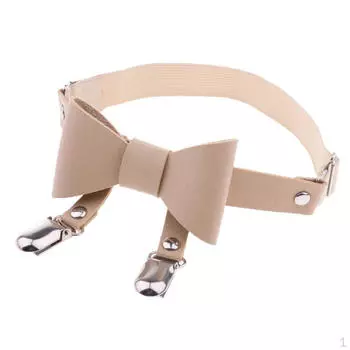 Регулируемый эластичный ремень для чулок для ног в стиле панк-готика с металлическим зажимом чёрный