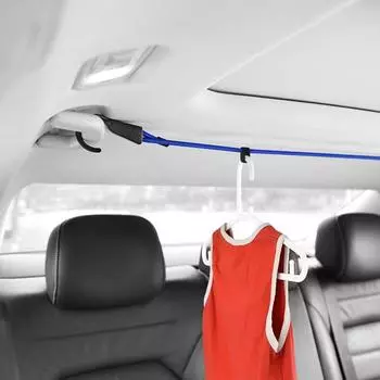 Регулируемый эластичный шнур для одежды 59/118 дюймов, синий, регулируемый, эластичный, с широкими крючками для сумок для автомобилей, мотоциклов, велосипедов