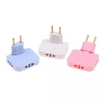 Регулируемый электрический адаптер 3 в 1 ЕС с вращением на 180 градусов белый