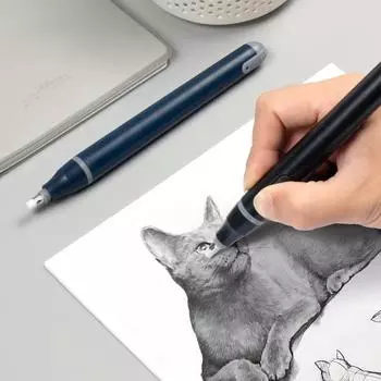 Регулируемый электрический ластик для стирания рисунков и надписей с резиновыми стержнями, электрическая резиновая ручка, ластик для школьных карандашей чёрный