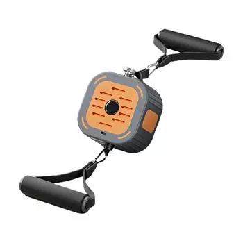 Регулируемый эспандер для фитнеса, насос для тренировок, кабельное оборудование для рук, ног, груди чёрный/оранжевый