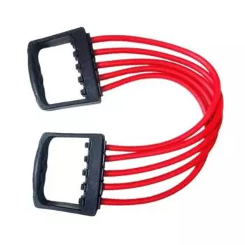 Регулируемый эспандер для груди для пилатеса, отжиманий, укрепления мышц, тренировок в спортзале красный