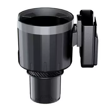 Регулируемый автомобильный подстаканник с поворотной док-станцией Многоцелевая универсальная подставка для напитков Подставка для автомобиля Легко выдвижная база Автомобильная поставка чёрный