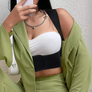 Регулируемый бандаж для поддержки верхней части спины для улучшения осанки и комфорта Black XS S