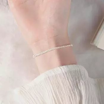 Регулируемый браслет из стерлингового серебра 925 пробы с гипсофилой и браслетом для женщин, изящные модные ювелирные изделия серебряный