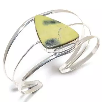 Регулируемый браслет-манжета ручной работы из натурального императорского яшма g4D01