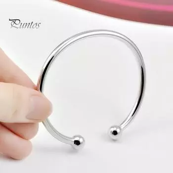 Регулируемый браслет с отверстием из полированной меди, симметричный дизайн, бисерный подарок для друзей, семейное украшение на запястье на любой случай 1pc