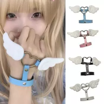 Регулируемый браслет White Wings Y2K Punk Bracelet Cute Spice Girl Bracelet Male