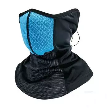 Регулируемый чехол для лыжной маски, дышащий спортивный шарф, высококачественная зимняя теплая велосипедная маска для лица синий