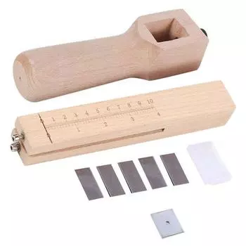 Регулируемый деревянный резак для ремней и полосок, кожаный ручной резак для поделок с 5 лезвиями